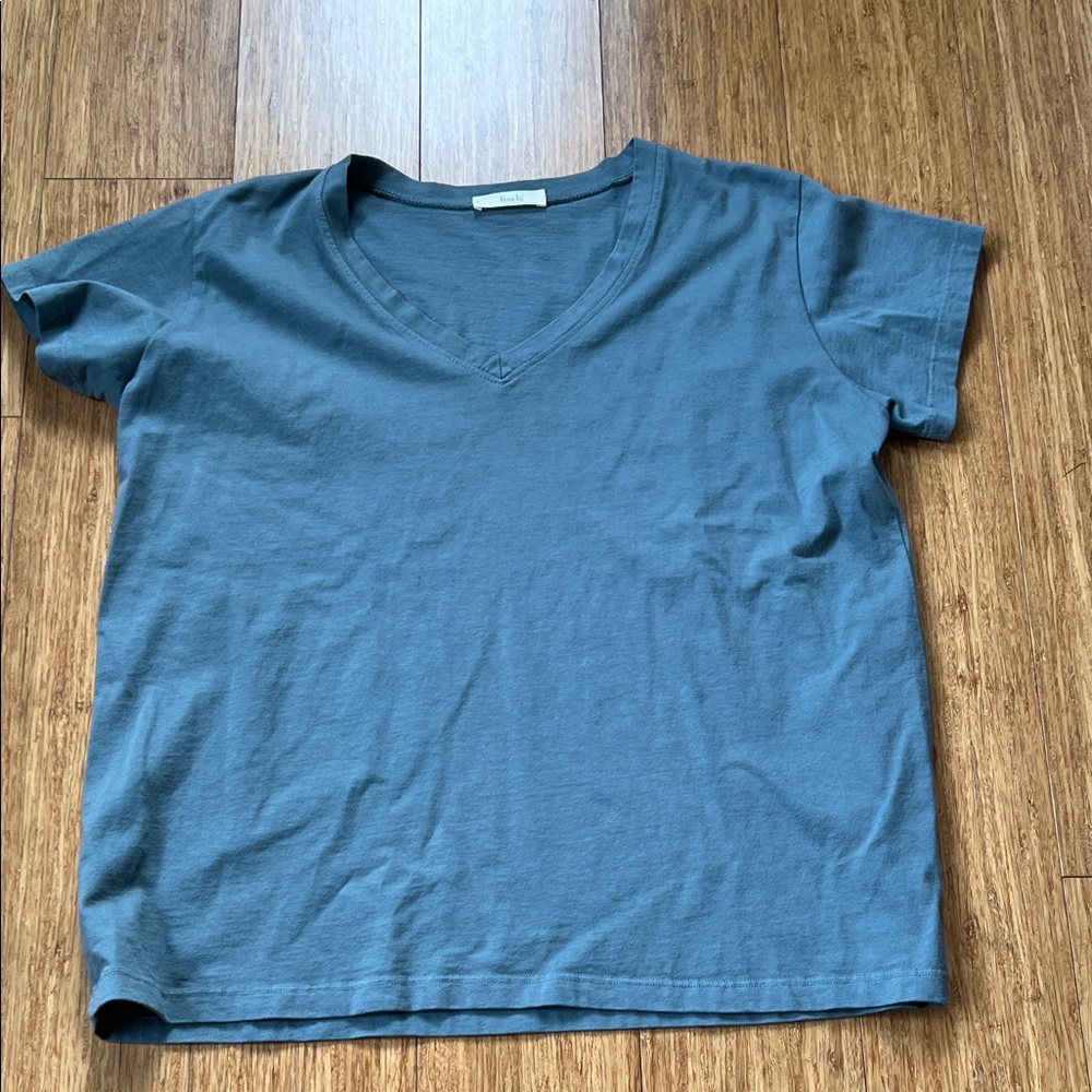 Lisa b. Slate Blue V-Neck Tee Like New